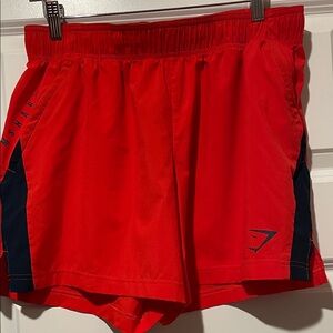 Gymshark orange Athletic Shorts with Navy Accents